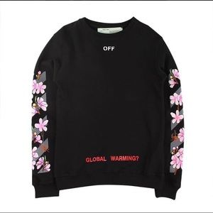 Off-White Unisex Sakura Global Warming Crewneck size XXS